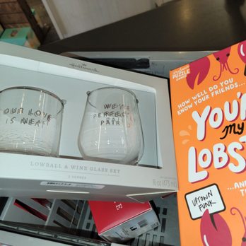 Trudys Hallmark Shop - Cocktail and wine glass set. Lobster game for loving couples - Cards & Stationery Near Me - San Dimas, California