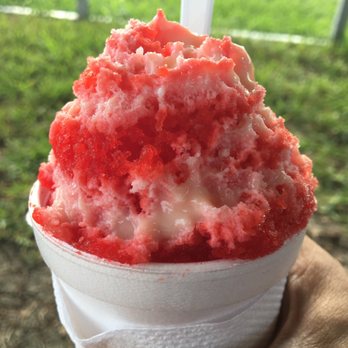 The Spot - Strawberry cheesecake with cream. - Shaved Ice Near Me - Richmond, Texas