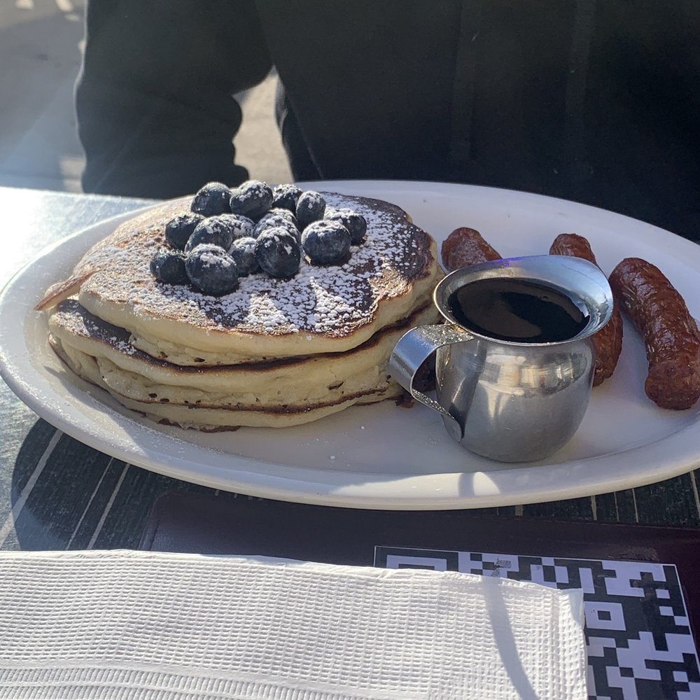 The Committed Pig - Blueberry Pancakes w/ sausage - Breakfast & Brunch Near Me - Morristown, New Jersey The Committed Pig - Blueberry Pancakes w/ sausage - Breakfast & Brunch Near Me - Morristown, New Jersey