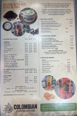 Menu photo 6 Colombian Coffee House Delray Beach, FL