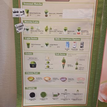 Maruwu Seicha - Menu - Ice Cream & Frozen Yogurt Near Me - San Jose, California Maruwu Seicha - Menu - Ice Cream & Frozen Yogurt Near Me - San Jose, California