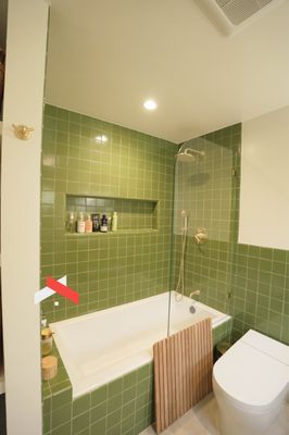 Full Bathroom Renovation | Green Tile & Mid-Century Design 🛁✨🍃 - A complete bathroom transformation featuring a green square-tile surround, beautifully framed tub, and matching tiled walls for a cohesive, timeless look. The warm wood vanity adds a natural mid-century touch, while the light hexagon floor tile keeps the space bright and inviting.
Project highlights:
Full bathroom renovation
Green square ceramic tile installation
Custom tub/shower tile surround
Coordinated tiled walls
Hexagon floor tile
Mid-century style wood vanity
Clean, modern finish with classic character
A great example of how thoughtful tile selection and craftsmanship can completely transform a bathroom. 🛁✨ Full Bathroom Renovation | Green Tile & Mid-Century Design 🛁✨🍃 - A complete bathroom transformation featuring a green square-tile surround, beautifully framed tub, and matching tiled walls for a cohesive, timeless look. The warm wood vanity adds a natural mid-century touch, while the light hexagon floor tile keeps the space bright and inviting.
Project highlights:
Full bathroom renovation
Green square ceramic tile installation
Custom tub/shower tile surround
Coordinated tiled walls
Hexagon floor tile
Mid-century style wood vanity
Clean, modern finish with classic character
A great example of how thoughtful tile selection and craftsmanship can completely transform a bathroom. 🛁✨