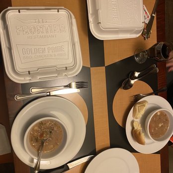 Golden Pride - a table with soup and bread - Barbeque Near Me - Albuquerque, New Mexico