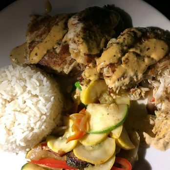 Galuppi's - Crab cakes 3 $20 comes with a salad  Jasmin rice and grilled vegetables  very good. - American Near Me - Pompano Beach, Florida