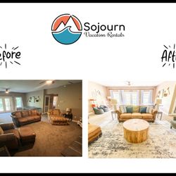 Lighting is so important when taking vacation rental photographs BUT staging is just as important. We help with both!