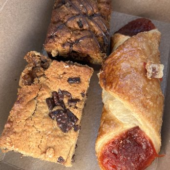 Valhalla Bakery - S'mores bar (bottom left), Brookie (top left), Guava thing (right) - Desserts Near Me - Saint Petersburg, Florida Valhalla Bakery - S'mores bar (bottom left), Brookie (top left), Guava thing (right) - Desserts Near Me - Saint Petersburg, Florida