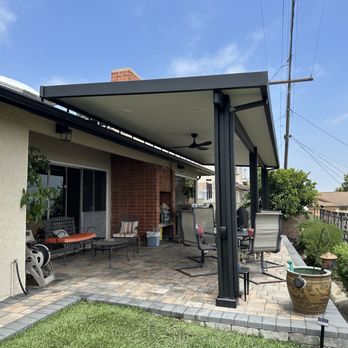 Bravo Patio Covers - Side view of roof mount insulated - Patio Coverings Near Me