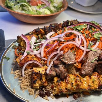 Samovar - a plate of food on a table - Afghan Near Me - Hicksville, New York Samovar - a plate of food on a table - Afghan Near Me - Hicksville, New York