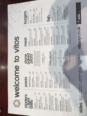 Menu photo 1 Vito's Italian Restaurant Ayr, SAY