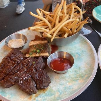 Silverlake Bistro - Steak frites with bone marrow (we made them truffle ) - American Near Me - Miami Beach, Florida Silverlake Bistro - Steak frites with bone marrow (we made them truffle ) - American Near Me - Miami Beach, Florida