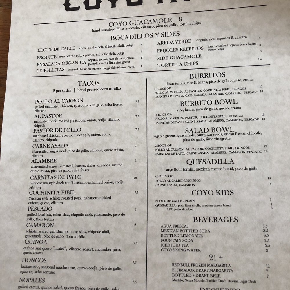 Coyo Taco - Mexican Near Me - Miami, Florida Coyo Taco - Mexican Near Me - Miami, Florida