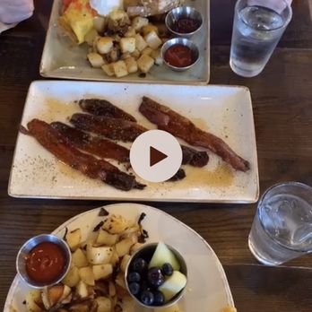 First Watch - Bottom: chickichanga Middle: million dollar bacon Top: the works omelette - Breakfast & Brunch Near Me - Orlando, Florida First Watch - Bottom: chickichanga Middle: million dollar bacon Top: the works omelette - Breakfast & Brunch Near Me - Orlando, Florida