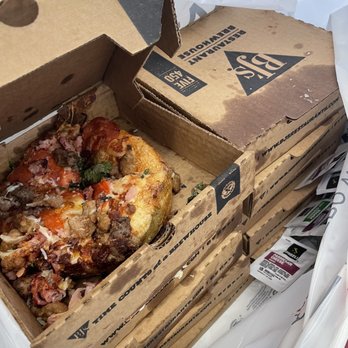 BJ's Restaurant & Brewhouse - Pizza boxes - New American Near Me - Downey, California