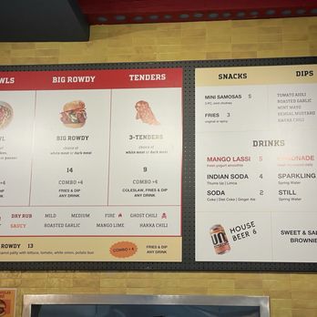 Rowdy Rooster - Menu (07/2025) - Chicken Shop Near Me - New York, New York