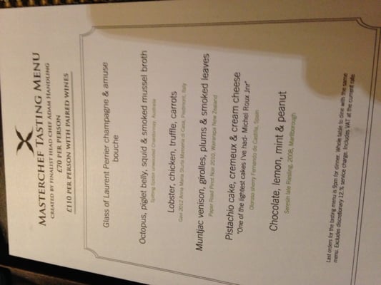 Menu photo 6 Caxton Grill London, XGL