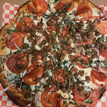 Hello Pizza - Gluten free pizza loaded with veggies, pepperoni and sausage - Pizza Near Me - La Canada Flintridge, California Hello Pizza - Gluten free pizza loaded with veggies, pepperoni and sausage - Pizza Near Me - La Canada Flintridge, California