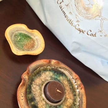 Homespun Garden - Glass dish and glass candle tray made from recycled glass. - Gift Shops Near Me - Falmouth, Massachusetts
