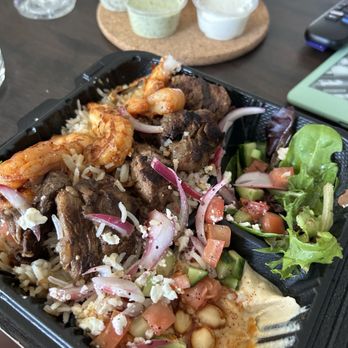 Baba’s Cuisine - Filet Mignon and Shrimp Platter - Mediterranean Near Me - Long Beach, California