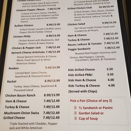 Lunch menu Lunch menu