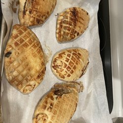 Sonsons Pasty - My bad for baking them on a rack should have been on parchment paper. Excellent place and great staff!!