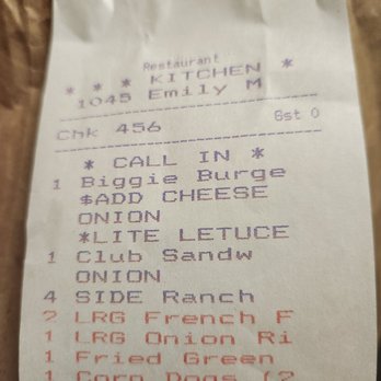 Generals Headquarters - the receipt for the restaurant - American Near Me - Shafter, California Generals Headquarters - the receipt for the restaurant - American Near Me - Shafter, California