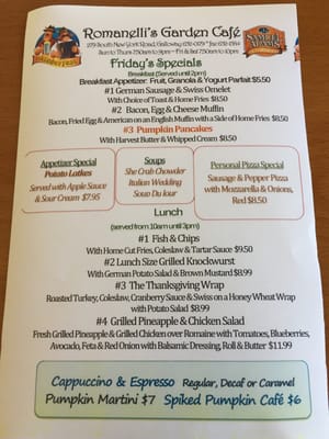 Menu photo 7 Romanelli's Garden Cafe Galloway, NJ