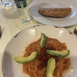 Casa Ávila - Fideo seco (great!) and a beef empanada (just OK)