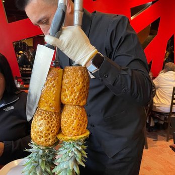 Rainhas Churrascaria - After our meal, this delicious pineapple is a must! - Brazilian Near Me - Corona, New York