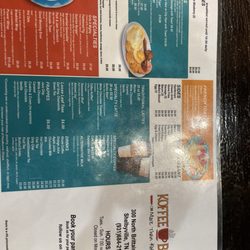 Koffee Beanz - Menu