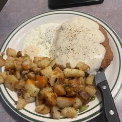 Humble Joe's Chophouse - Chicken fried steak breakfast. Very good.