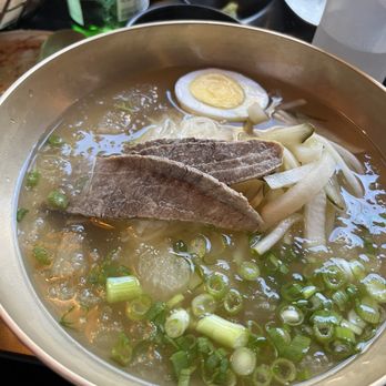 Mun Patio - Cold noodle... a bit weird with green onions imo - Korean Near Me - Los Angeles, California Mun Patio - Cold noodle... a bit weird with green onions imo - Korean Near Me - Los Angeles, California