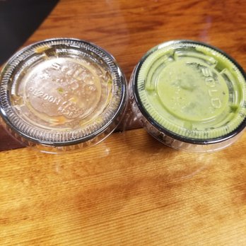 Takos Y Mas - The 2 containers of sauce my husband had to ask for or else he would have gotten nothing. 2 ounce containers - Tacos Near Me - Gardnerville, Nevada Takos Y Mas - The 2 containers of sauce my husband had to ask for or else he would have gotten nothing. 2 ounce containers - Tacos Near Me - Gardnerville, Nevada