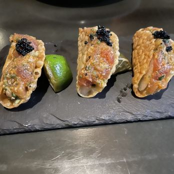 AnQi Bistro - Tombo tuna taco - Asian Fusion Near Me - Costa Mesa, California AnQi Bistro - Tombo tuna taco - Asian Fusion Near Me - Costa Mesa, California