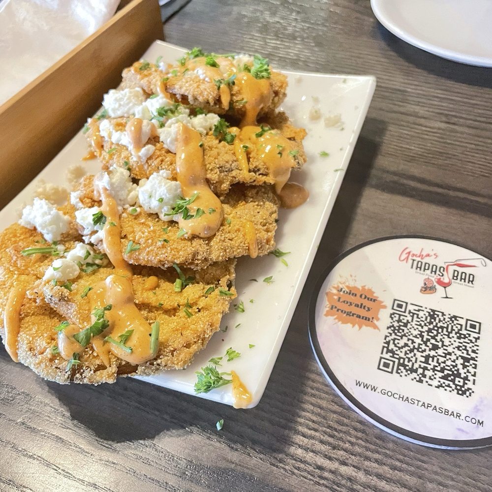 Gocha's Tapas Bar - Fried green tomatoes - Tapas Bars Near Me - Atlanta, Georgia Gocha's Tapas Bar - Fried green tomatoes - Tapas Bars Near Me - Atlanta, Georgia