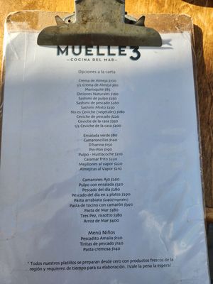 Menu photo 2 Muelle 3 Ensenada, BCN Menu photo 2 Muelle 3 Ensenada, BCN