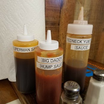Southern Coals - Yummy sauces with really cute names. I loved all 3 - Barbeque Near Me - Fayetteville, North Carolina Southern Coals - Yummy sauces with really cute names. I loved all 3 - Barbeque Near Me - Fayetteville, North Carolina