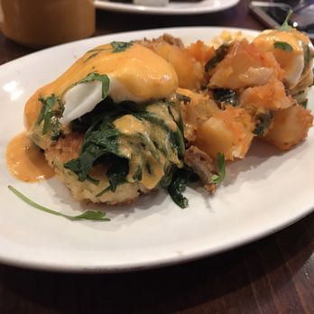 Cascalote Latin Bistro - DELICIOUS Crab Cakes Eggs Benedict. MUST TRY! - Latin American Near Me - New York, New York
