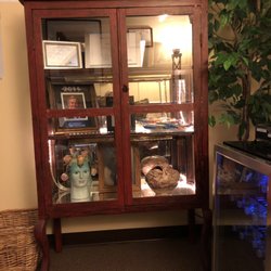 David J. Hobbs, MD - Cool display cabinet in the patient waiting area.