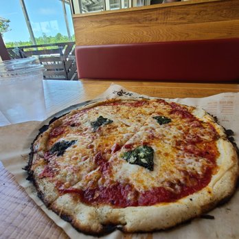 Blaze Pizza - Garlic basil BYO. VERY well done, it seems. - Salad Near Me - Holly Springs, North Carolina