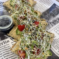 IQ’s Juice Bar - Savory Avocado Waffle