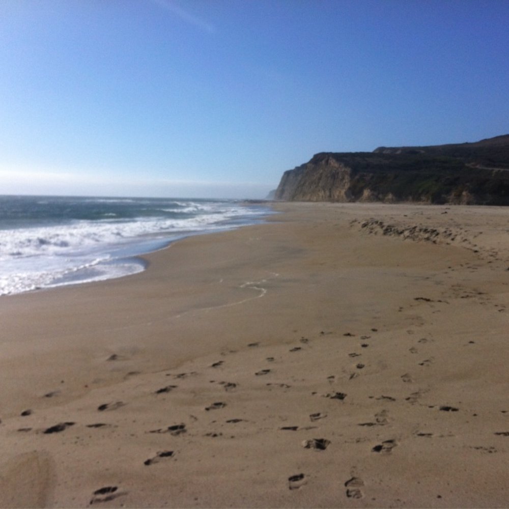 Spending alone time at the beach.