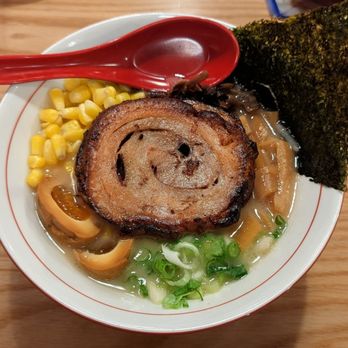 House of Umami - Pork belly ramen with a molten egg, corn, and bamboo shoots in a rich, intense broth. - Ramen Near Me - Canton, Michigan House of Umami - Pork belly ramen with a molten egg, corn, and bamboo shoots in a rich, intense broth. - Ramen Near Me - Canton, Michigan