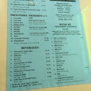 Mai's Kitchen - Menu part 2 - Vietnamese Near Me - Union City, California Mai's Kitchen - Menu part 2 - Vietnamese Near Me - Union City, California