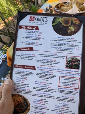 Menu photo 3 Gaby's Puerto Vallarta, JAL Menu photo 3 Gaby's Puerto Vallarta, JAL