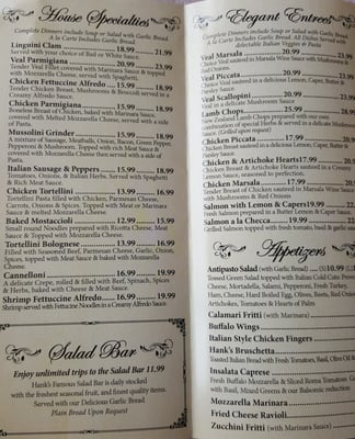 Menu photo 3 Hank's Italian Restaurant Torrance, CA Menu photo 3 Hank's Italian Restaurant Torrance, CA