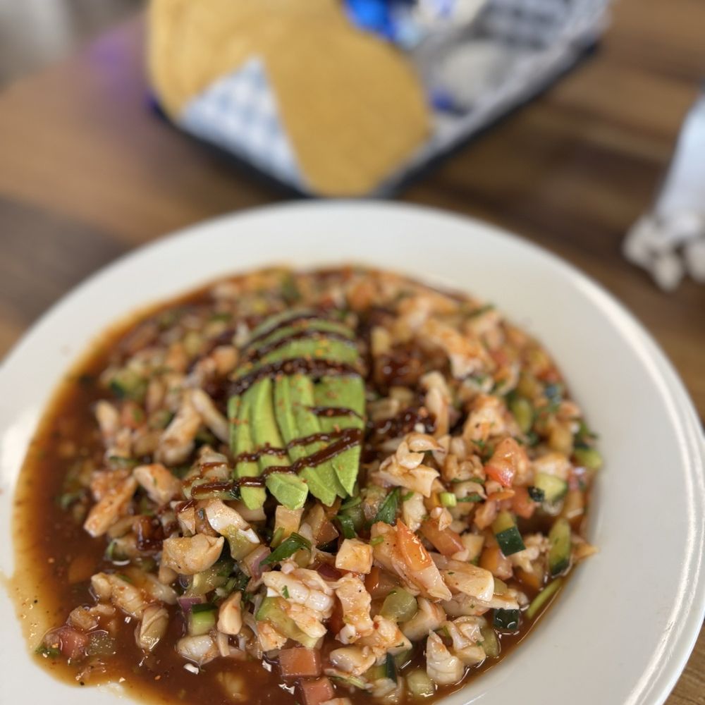 Ceviche de camarón cosido Ceviche de camarón cosido