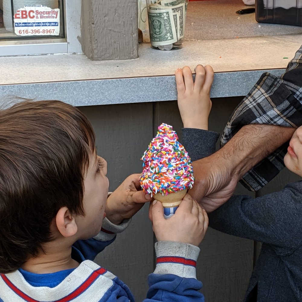 Captain Sundae - Soft serve cone with sprinkles, small! - Ice Cream & Frozen Yogurt Near Me - Holland, Michigan Captain Sundae - Soft serve cone with sprinkles, small! - Ice Cream & Frozen Yogurt Near Me - Holland, Michigan