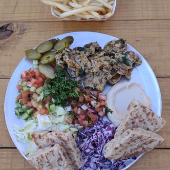 Hamitbach - Chicken Pargiot plate with french fries - Wraps Near Me - San Diego, California