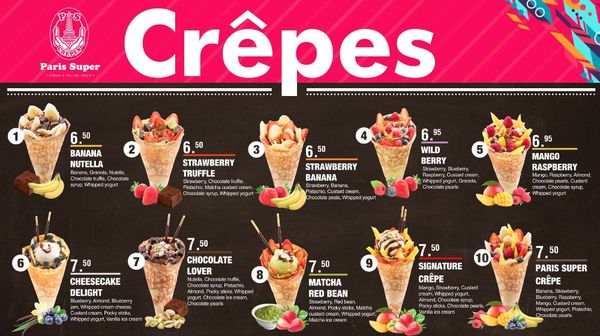 Menu photo 5 Paris Super Crepes Champaign, IL Menu photo 5 Paris Super Crepes Champaign, IL