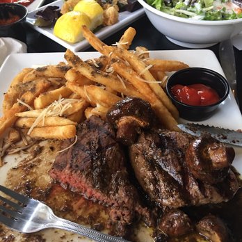 Yellow Brix Restaurant - Marinated Denver Steak with Truffle Fries. - Seafood Near Me - Carlsbad, New Mexico